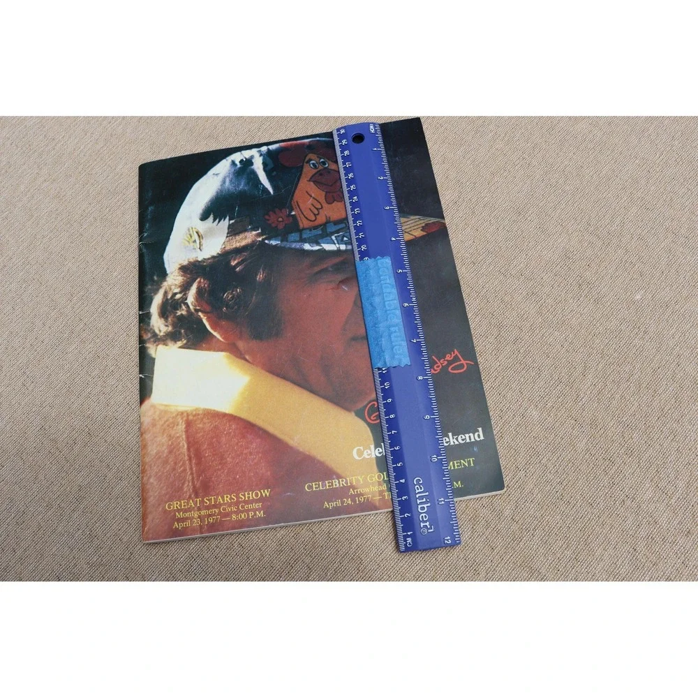 Vintage George Lindsey Celebrity Benefit Belt Buckle and Program Guide